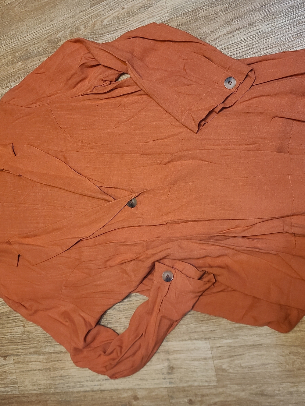 Ophelia Rae Women's Rust Single-Button Blazer - Picture 2 of 2